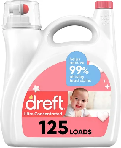 Vista 15 de Dreft - Detergente líquido para ropa para bebés, aborda el 100% de las manchas comunes de bebés, detergente para ropa, 42 onzas líquidas, 32 cargas