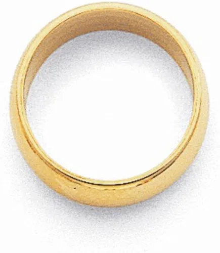 Vista 5 de Sólido 14K Amarillo Oro 2mm clásico redondeadas boda banda anillo, oro amarillo, 10, HR020-10