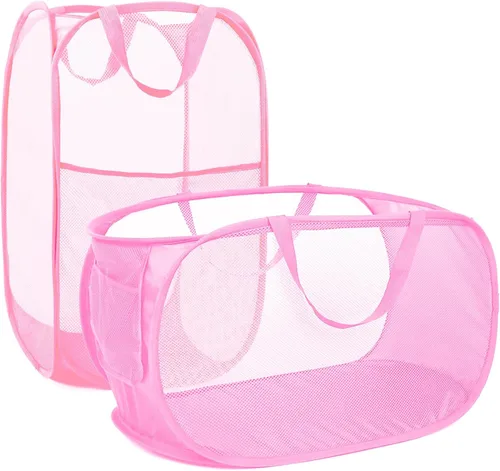 Vista 26 de Cestas plegables duraderas para lavandería, cesta desplegable resistente a desgarros para lavandería, cesta de ropa plegable con asas de transporte