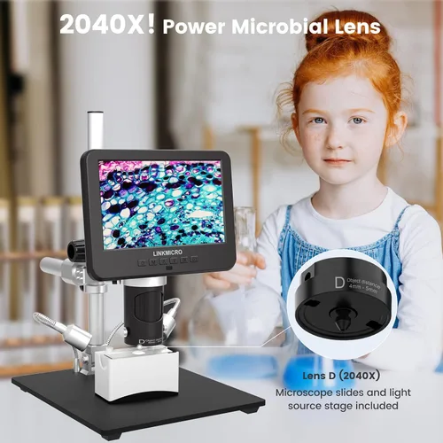 Vista 7 de LM246MS 3 microscopio de 7 pulgadas HDMI Digital de la lente