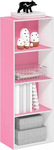 Vista 66 de Furinno LUDER - Estantería de libros, estantería moderna de 2 niveles, estantería abierta de 9 x 16 x 21, para sala de estar, dormitorio, oficina