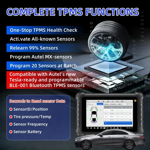Vista 3 de Autel Scanner MaxiTPMS TS900 TPMS herramienta de programación w/todo el sistema de diagnóstico Full TPMS Function, 3000+ Active Test, 40+ Service