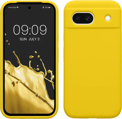 Vista 339 de kwmobile Funda Compatible con Google Pixel 6 Pro - Funda de Teléfono de Silicona TPU con Acabado Suave - Azul Caribe