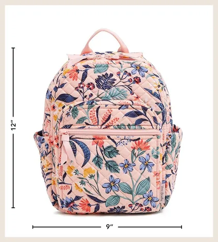 Vista 6 de Vera Bradley Mochila pequeña de sarga de rendimiento para mujer, Bronceado Meadowlark