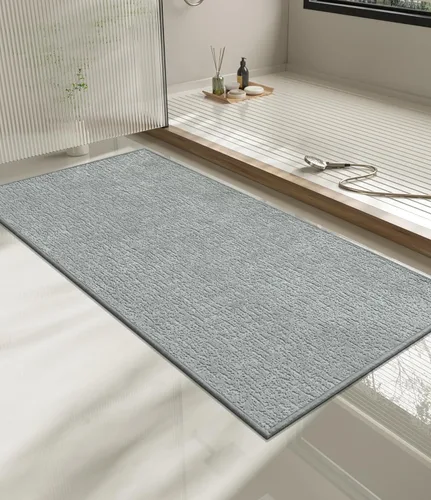 Vista 61 de Chakme Juego de 2 alfombras de baño ultrafinas, absorbentes, antideslizantes, lavables a máquina, color negro, 17 x 24 pulgadas / 17 x 30 pulgadas