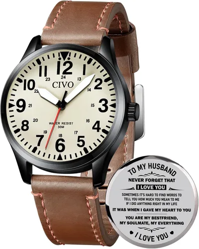 Vista 22 de CIVO Military Watch for Men Waterproof: Analog Mens Watches Classic- Field Wrist Watches for Man