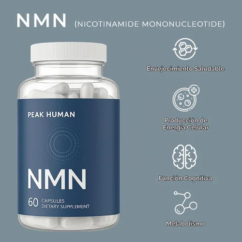 Vista 2 de Beta-NMN Precursor de mononucleótido de nicotinamida beta NAD+ – Energía celular avanzada y longevidad – Promueve la vitalidad, la función
