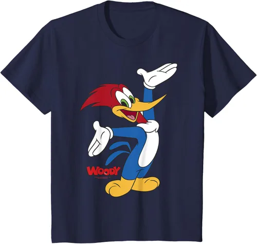 Vista 56 de Woody Woodpecker Camiseta con logotipo de cuerpo completo Negro