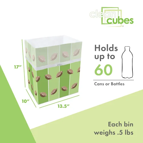 Vista 4 de Clean Cubes Botes de basura desechables de 13 galones, paquete de 3