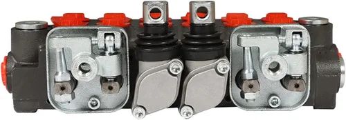 Vista 2 de Válvula de control direccional de retroexcavadora hidráulica de 2 joysticks, 6 carretes, 11 GPM para motores de cargador de tractor, carrete
