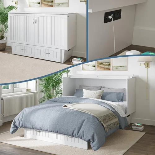Vista 26 de Atlantic Furniture Nantucket Murphy - Cómoda de cama con estación de carga y colchón, individual, expreso, modelo: AC592141 Espresso