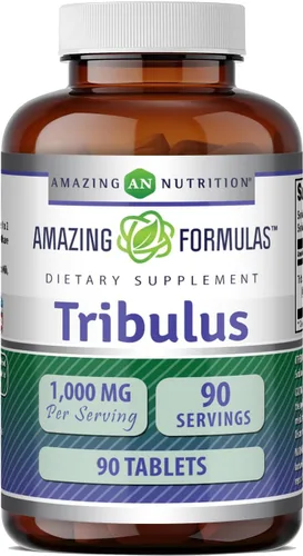 Vista 6 de Amazing Formulas Tribulus Extracto Suplemento 1000 mg por porción 180 tabletas Sin OMG Sin gluten Fabricado en Estados Unidos
