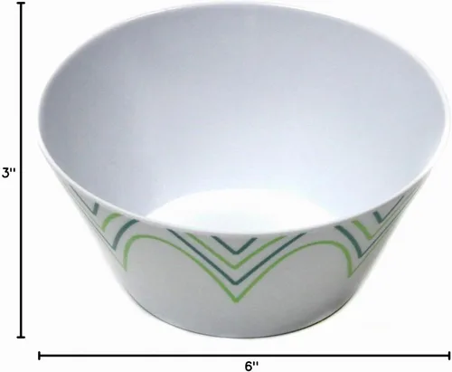 Vista 3 de Chef Craft Ensaladera de melamina de primavera, 6 pulgadas de diámetro 20 onzas de capacidad, diseño