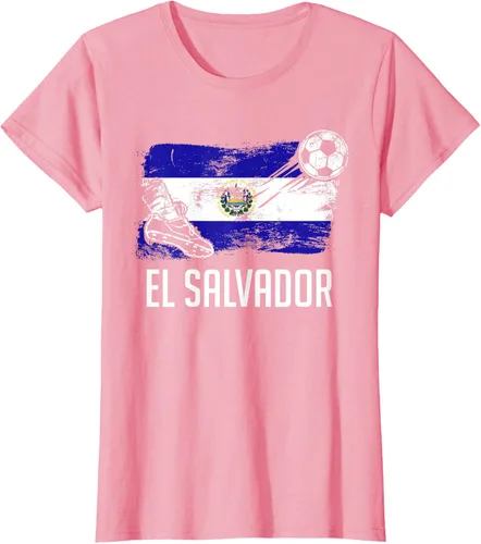 Vista 10 de Camiseta salvadoreña con bandera de fútbol salvadoreño