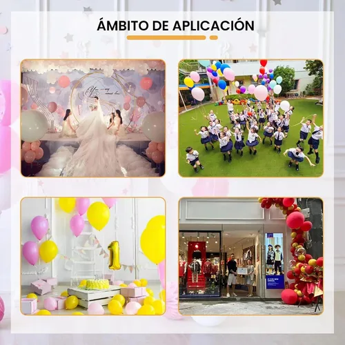 Vista 7 de Regla de medición de globos, herramienta de medición de metal, ajustable de 0 a 12 pulgadas para decoraciones y arcos (hueco)