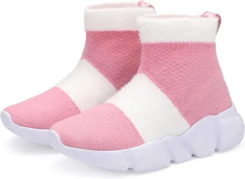 Vista 4 de Casbeam Boys and Girls Breathable Lightweight Fashion Casual Sports Walking Shoes Running Sneakers High Top (ToddlerLittle Kid Bib Kid)