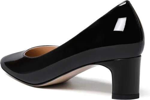 Vista 7 de Zapatos de tacón bajo con punta redonda para mujer, estilo formal, cómodo, sin cordones, de 2 pulgadas