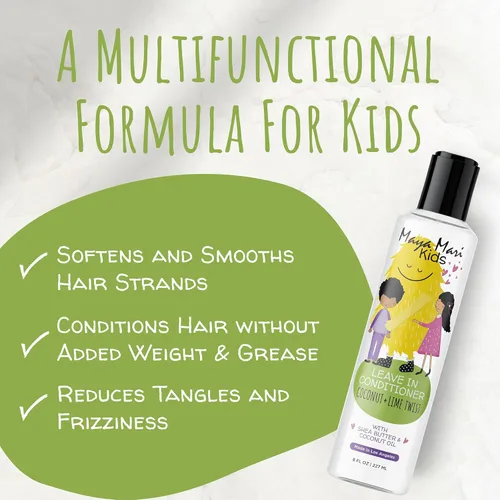 Vista 4 de Maya Mari Juego de cabello rizado para niños para bobinas, rizos y control del encrespamiento: champú 2 en 1, acondicionador sin enjuague y gel
