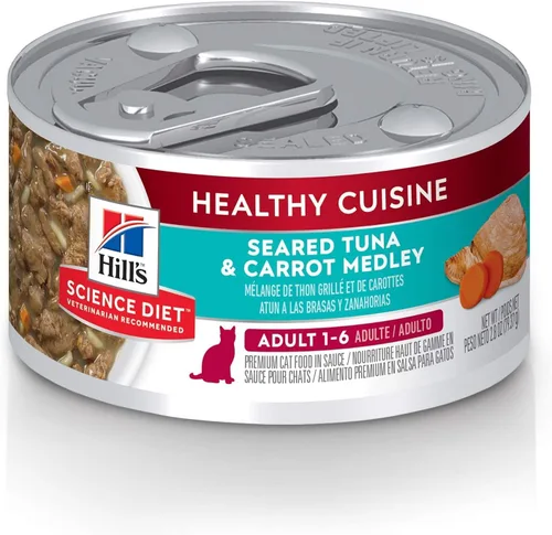 Vista 10 de Hill's Science, comida enlatada guisada dietética para perros, 2.8 onzas, paquete de 24, Adulto #1 Recomendado por veterinarios, salmón escalfado