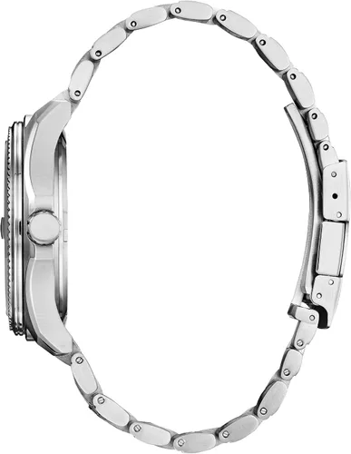 Vista 2 de Citizen Eco-Drive Classic Corso Silver Reloj de acero inoxidable para hombre, esfera azul (modelo AW1740-54L), plateado