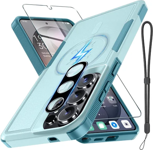 Vista 60 de Funda para Samsung Galaxy S24 FE, Cuerpo Completo Resistente de Servicio Pesado Robusta a Prueba de Golpes Funda Protectora para Teléfono con Correa