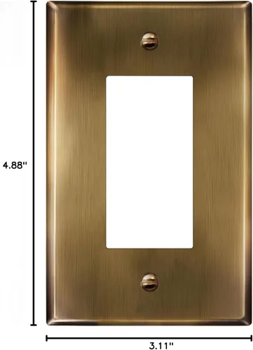 Vista 8 de LIDER Placa decorativa de pared de metal para interruptor o receptáculo, cubierta de salida de acero inoxidable, resistente a la corrosión