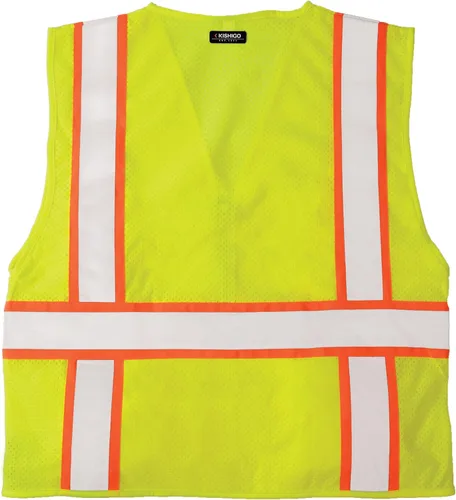 Vista 3 de Kishigo Men's High Visibility Reflective Solid Front with Mesh Back Vest