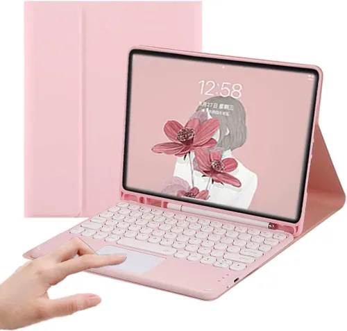 Vista 10 de Galaxy Tab S6 Lite 2024/2022/2020 Funda con teclado con panel Negro