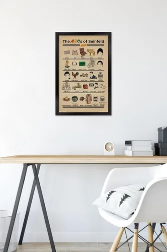 Vista 6 de Trends International Seinfeld - Póster de pared Abcs, 14.725 x 22.375 pulgadas, versión enmarcada en negro Versión con marco negro