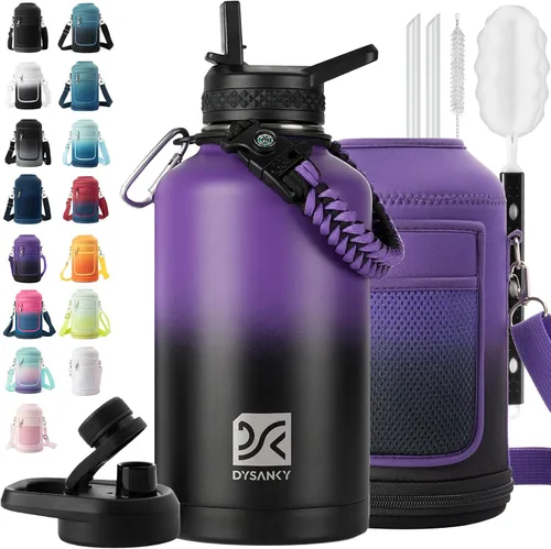 Vista 127 de DYSANKY Botella de agua aislada de 32 onzas, metal al vacío de acero inoxidable grueso, jarra de agua deportiva portátil para gimnasio y senderismo