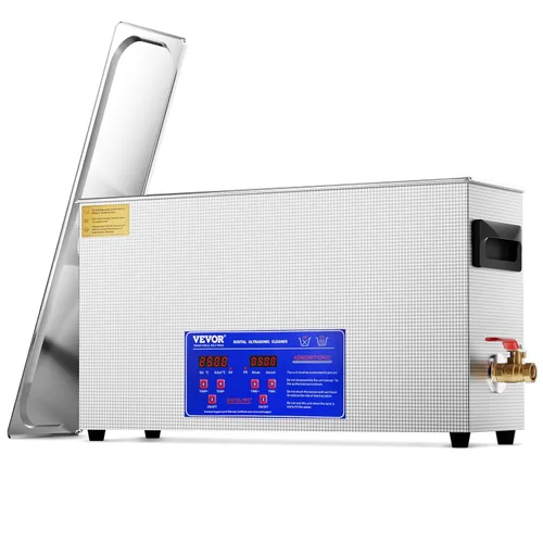 Vista 9 de VEVOR Limpiador Ultrasónico de 3L con Función de Calentamiento, Temporizador Digital y Tanque de Acero Inoxidable, Máquina de Limpieza Ultrasónica