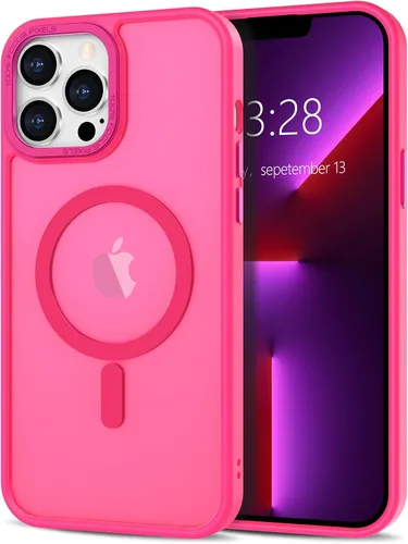 Vista 258 de Anuck - Funda magnética para iPhone 11 compatible con MagSafe, carcasa trasera mate translúcida dura, borde de TPU, delgada, resistente a impactos