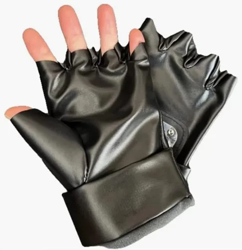 Vista 2 de bjhyn Guantes de cosplay Ninja accesorios y disfraz de Ninja chapado en metal (negro)