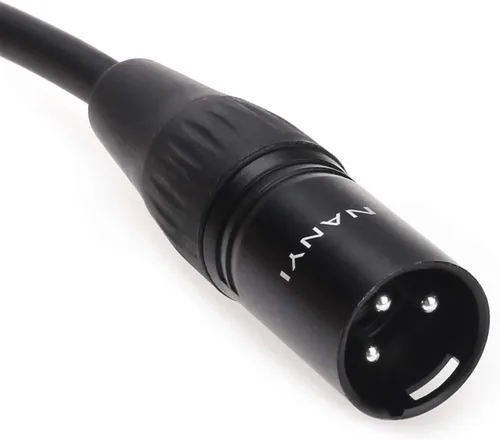 Vista 6 de NANYI Cable de micrófono XLR de 3 pines macho a macho, cable de conexión DMX cable de conexión, cobre sin oxígeno, 1.6 pies / 1.6 ft