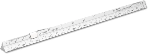 Vista 11 de Alumicolor Regla Métrica de Bolsillo para Arquitecto de Aluminio, 15CM, Negro