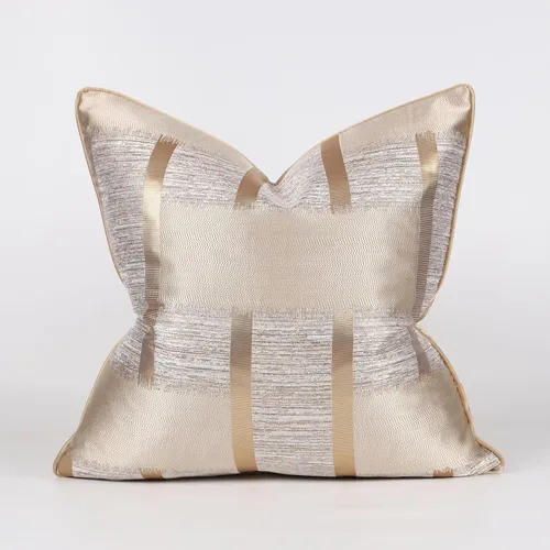 Vista 3 de Lently Funda de cojín cuadrada de alta precisión jacquard moderna para sofá, decoración del hogar, 18 x 18 pulgadas (diamante beige)