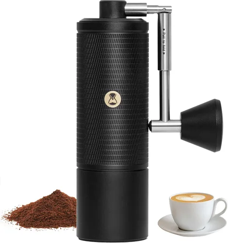 Vista 10 de Timmore Castaño C2S - Molinillo de café manual con ajuste interno de molienda ajustable, capacidad de 20g, molinillo de café manual con rebaba