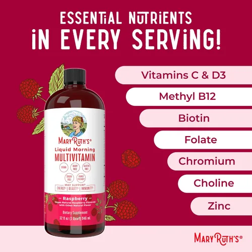 Vista 7 de Multivitamínico para mujeres, hombres y niños, vitaminas líquidas de suplemento de apoyo inmunológico y energético. Impulsor de belleza, vegano, sin