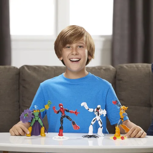Vista 7 de Spider-Man Marvel Bend and Flex - Figura de acción de juguete antiveneno contra misterio y Hobgoblin de Marvel, embalaje sin frustración