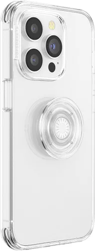 Vista 3 de Agarre para teléfono PopSockets con soporte expansible, agarre adhesivo - Transparente