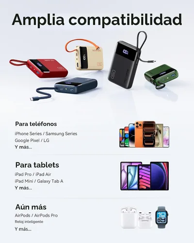 Vista 7 de INIU cargador portátil 20000mAh, banco de carga rápida más pequeño