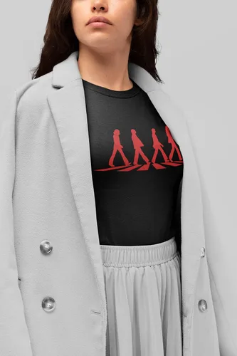 Vista 3 de The Beatles Camiseta Abbey Road Crosswalk Camiseta Mercancía T Shirt T-Shirt TS1