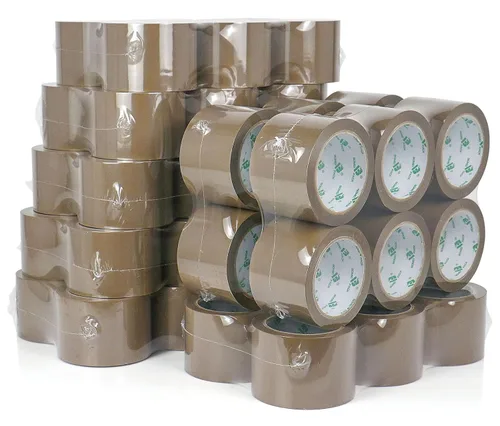 Vista 10 de BOMEI PACK Cinta de embalaje marrón de 3 pulgadas, 6 rollos de repuesto de cinta de embalaje ancha para mudanza, envío y almacenamiento, 2.4 mil x