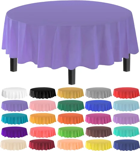 Vista 34 de allgala Juego de 12 manteles de plástico premium para mesa, desechables - 54 x 108 pulgadas - Impermeable, resistente a manchas, fácil de limpiar