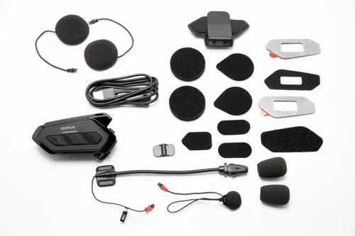 Vista 7 de Sena - Sistema de comunicación de malla para motocicleta de perfil bajo, paquete doble, color negro, 2