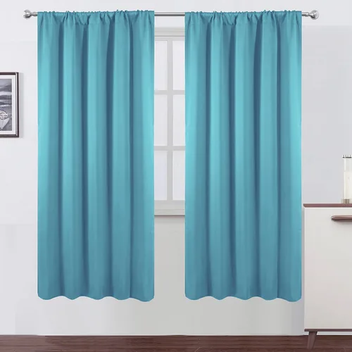 Vista 30 de LEMOMO Cortinas opacas de 42 x 54 pulgadas, juego de 2 paneles de cortinas con aislamiento térmico para oscurecer la habitación