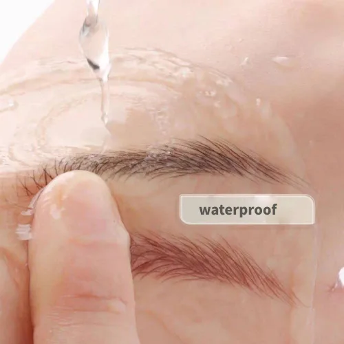 Vista 3 de Juego de lápices de cejas de madera impermeable con sacapuntas, delineador de cejas a prueba de manchas para mujeres