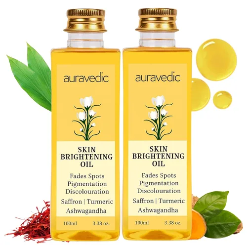 Vista 9 de Auravedic Aceite de cúrcuma para una piel brillante Aceite de masaje facial con azafrán y ashwagandha Apoya la luminosidad y la claridad