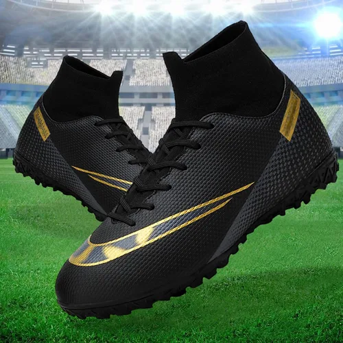 Vista 3 de DKHHN Zapatos de fútbol de interior para hombre, botas de fútbol de fútbol sala con cordones antideslizantes
