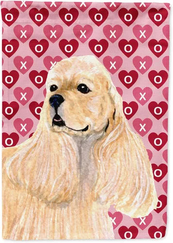 Vista 58 de Caroline's Treasures SS4484GF Bandera de jardín con diseño de bulldog inglés y corazones para el Día de San Valentín, bandera decorativa para patio
